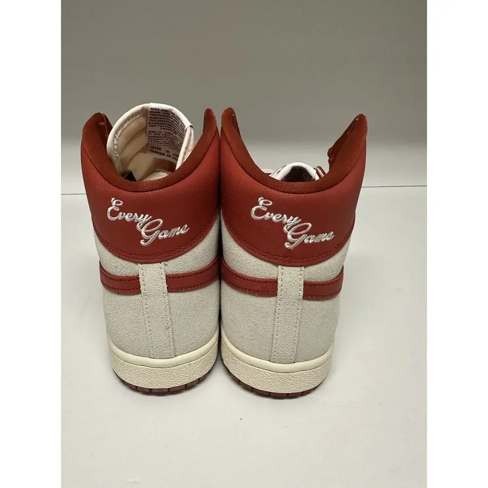 DS Jordan Air Ship PE SP Mid Every Game - Dune Red SZ 12.5 Damaged Box